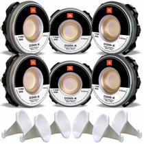 Kit 06 Driver JBL D200X 110W 8 Ohms som Trio e 06 Corneta Fiamon Boca Longa Branca Plástico lc1425
