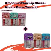 Kit 06 Duo Lip Gloss- Bem Casado- Vivai