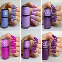 Kit 06 Esm Lilás e Roxo Efeito Gel 9ml 800 801 838 848 851 852 Kit 06 Esm Lilás e Roxo Efeito Gel 9ml 800 801 838 848 851 852