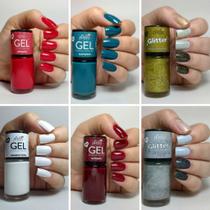 Kit 06 Esmaltes Efeito Gel Cores Natal e Ano Novo 826 827 828 817 1407 1408 Kit 06 Esmaltes Efeito Gel Cores Natal e Ano Novo 826 827 828 817 1407 1408
