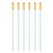 Kit 06 Espetos para Churrasco em Alumínio Chato Largo com Cabo de Madeira Hannah Kit 06 Espetos para Churrasco em Alumínio Chato Largo com Cabo de Madeira Hannah