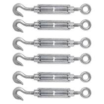 Kit 06 Esticador Cabo Aço Olhal Galvanizado Zinc -5/16-8mm