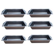 Kit 06 Formas de Pão E Bolo Inglês Antiaderente Média nº 02