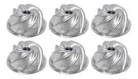 Kit 06 Formas Mini Vulcão Bolo Decorado 9x3,5 cm Com Furo