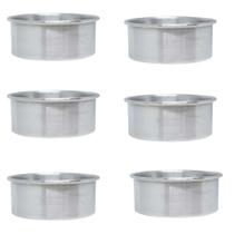Kit 06 Formas Redonda Fundo Fixo 11X5 cm - Alumínio