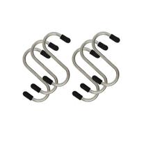 Kit 06 Ganchos S Aço Inox Utensílios Cozinha Suporte Barra Kit 06 Ganchos S Aço Inox Utensílios Cozinha Suporte Barra