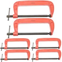 KIT 06 Grampo Sargento Tipo C 10'' Polegadas Tradestar KIT 06 Grampo Sargento Tipo C 10'' Polegadas Tradestar