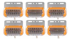 Kit 06 Lanterna Lateral Led Laranja 24V - DQKL-13