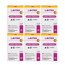 Kit 06 Lavitan Mulher A-Z Super Fórmula 60 Cápsulas - Cimed Kit 06 Lavitan Mulher A-Z Super Fórmula 60 Cápsulas - Cimed