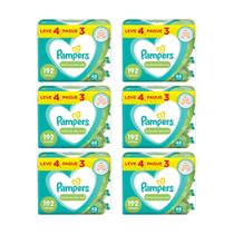 Kit 06 lenços umedecidos pampers aloe vera