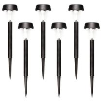 Kit 06 Luminária Solar Ecoforce Balizadoras Abs LED Kit 06 Luminária Solar Ecoforce Balizadoras Abs LED