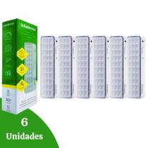 Kit 06 Luminárias De Emergência Intelbras Lea 31 Bivolt