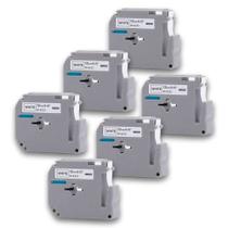 Kit 06 M-K231 fitas compatível para etiquetador brother Pt-70 Pt-80 Pt-90