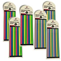 Kit 06 Marcador De Notas Adesivas Stick Note Flags Colorido