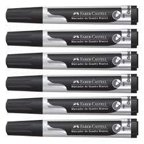 Kit 06 Marcadores para Quadro Branco FABER-CASTELL Preto