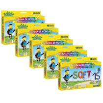 Kit 06 Massinhas de Modelar Soft Acrilex 15 Cores Infantil Escolar