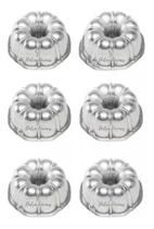 Kit 06 Mini Formas Suíça Decorada Nº 1 8,5x4 Bolo Pudim Doce Kit 06 Mini Formas Suíça Decorada Nº 1 8,5x4 Bolo Pudim Doce