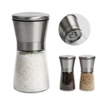 Kit 06 Moedor Manual Pimenta Sal 165ml Temperos Vidro e Inox