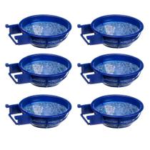 Kit 06 Ninho Horizontal Plástico Forro Carpete Premium Para Canário Belga Bicudo Coleiro Passarinho