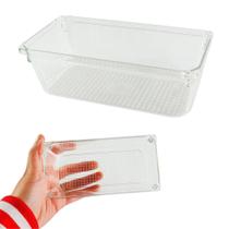 Kit 06 Organizador Multiuso Gaveta Transparente 15Cm X 07Cm