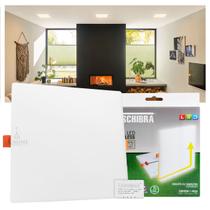Kit 06 Painéis LED Taschibra Frameless 24W Quadrado Embutir ou Sobrepor