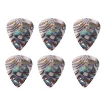 Kit 06 Palhetas Fender Thin Celuloide Premium 351 Shape Abalone