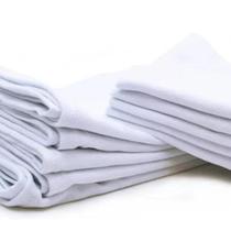 Kit 06 Pano De Prato E Copa Branco Liso Grande 100% Algodão Kit 06 Pano De Prato E Copa Branco Liso Grande 100% Algodão