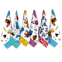 Kit 06 Panos de Copa Veneza Estampado 42x62cm Algodão Kit 06 Panos de Copa Veneza Estampado 42x62cm Algodão