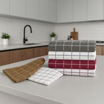 Kit 06 Panos De Prato Atoalhado Chef Teka Premium