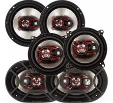 Kit 06 Pares Alto Falante Portas 5 E 6 Tampão 6x9 340w Rms Bravox