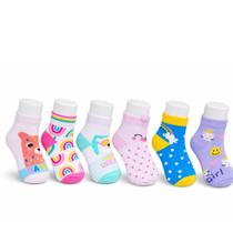 Kit 06 Pares de Meia Duck Kids Menina Kit 06 Pares de Meia Duck Kids Menina