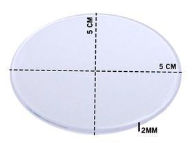 Kit 06 pçs Base Acrílica Redonda Transparente 5X5 - RU51