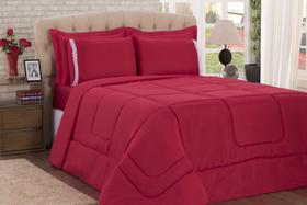 Kit 06 Peças Edredom Dupla Face Casal Queen Size Com Lençol Kit 06 Peças Edredom Dupla Face Casal Queen Size Com Lençol