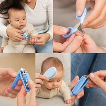Kit 06 Peças Higiene Pente Cuidados Bebê Cortador Alicate Lixa Limpeza Escova Tesoura Toalha