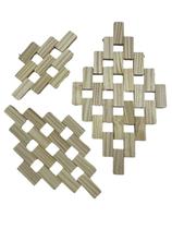 Kit 06 Peças Suporte de Mesa Esteira Esteirinha Para Panelas em Madeira 9mm Artesanato