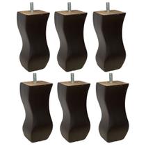 Kit 06 Pés de Madeira Torneados Provençal V01 Luis Xv Tabaco 13 cm Móveis - Inoviza Kit 06 Pés de Madeira Torneados Provençal V01 Luis Xv Tabaco 13 cm Móveis - Inoviza