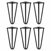 Kit 06 Pés Hairpin Legs 15cm Aramado de Aço Triplo Para Móveis e Estofados - Abmaza Kit 06 Pés Hairpin Legs 15cm Aramado de Aço Triplo Para Móveis e Estofados - Abmaza