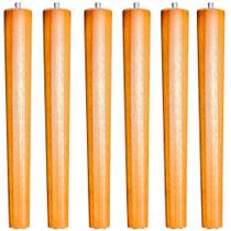 Kit 06 Pés Palito Madeira 35 cm Rosqueável P02 Móveis Poltrona Puff Mesa - Inoviza Kit 06 Pés Palito Madeira 35 cm Rosqueável P02 Móveis Poltrona Puff Mesa - Inoviza