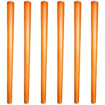 Kit 06 Pés Palito Madeira 60 cm Rosqueável P02 Móveis Poltrona Puff Mesa - Inoviza