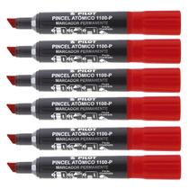 Kit 06 Pincel Atômico PILOT Marcador Permanente 1100-P Chanfrado