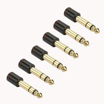 Kit 06 Plugs Adaptador Estereo P2/P10 Banhado Ouro Fone Mesa