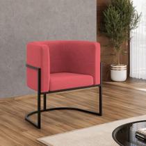 Kit 06 Poltronas Lua Sala Decorativa Base De Ferro Black Rosa Kit 06 Poltronas Lua Sala Decorativa Base De Ferro Black Rosa