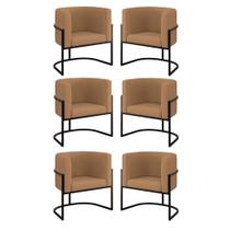 Kit 06 Poltronas Lua Sala Decorativa Base Ferro Black Veludo Kit 06 Poltronas Lua Sala Decorativa Base Ferro Black Veludo