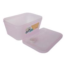 Kit 06 Pote Plastico Gull Válvula Translucido 1400ml Rosa