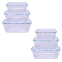 Kit 06 Potes Plástico Herméticos 500/1000/1500ml Food Lock