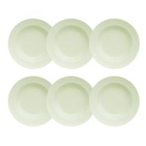 Kit 06 Prato Fundo Chevron Verde Menta Germer Porcelanas Kit 06 Prato Fundo Chevron Verde Menta Germer Porcelanas