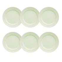Kit 06 Prato Raso Verde Menta Chevron Germer Porcelanas