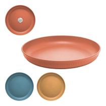 Kit 06 Pratos Coloridos Modernos Para Almoço 22,5cm