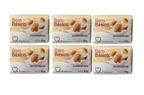 kit 06 Sabonete Bem Básico Amêndoas 80Gr - Bem Básico