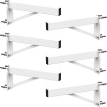 Kit 06 Suportes para Pia Cozinha Granito Parafusar Grapa Bancada Mármore 80 cm Robusto - Branco